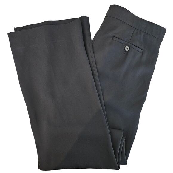 G. Label Goop Black High-Waist Relaxed Leg Rayon Blend Trouser Pants | Women's 8 - Picture 1 of 15